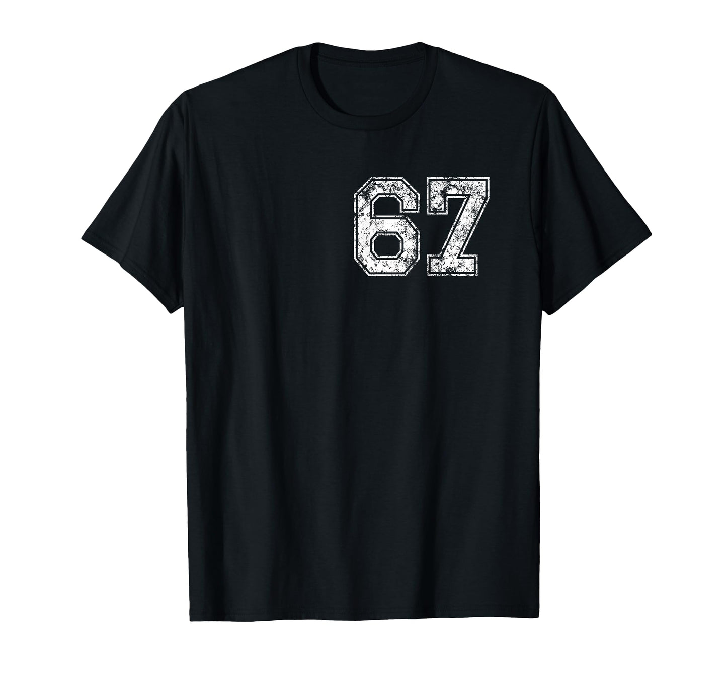 Six Seven 6 7 Cool Meme Vintage 67 Funny Number Front/Back T-Shirt