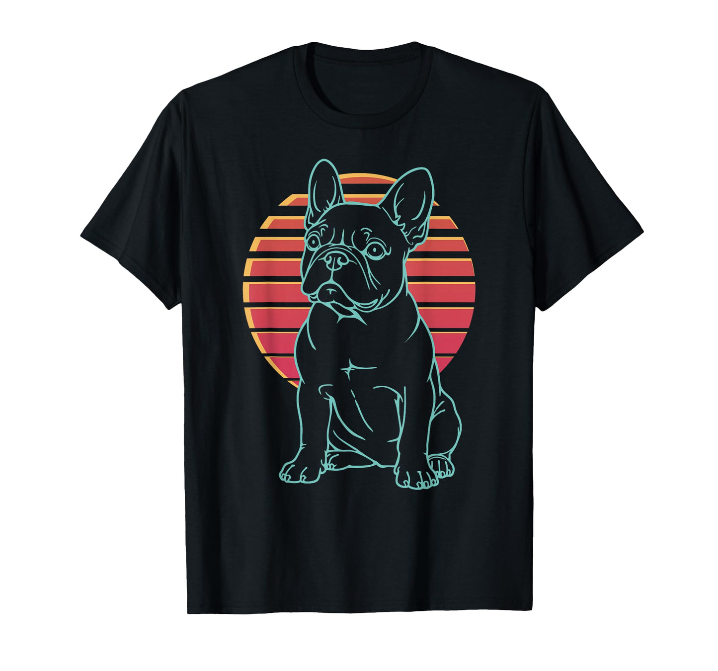 French Bulldog Lover Frenchie Dog Retro Synthwave 80s T-Shirt