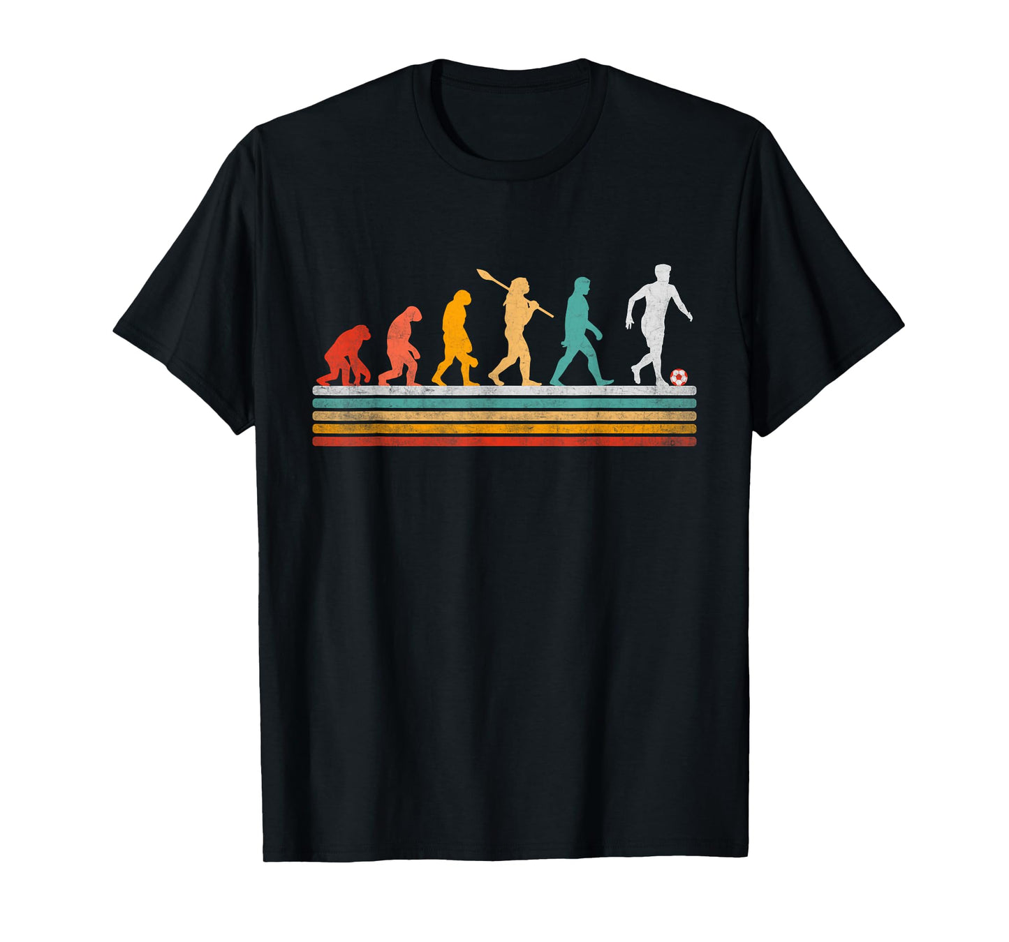 Retro Soccer Evolution Gift for Players Women Teen Girls Boy T-Shirt