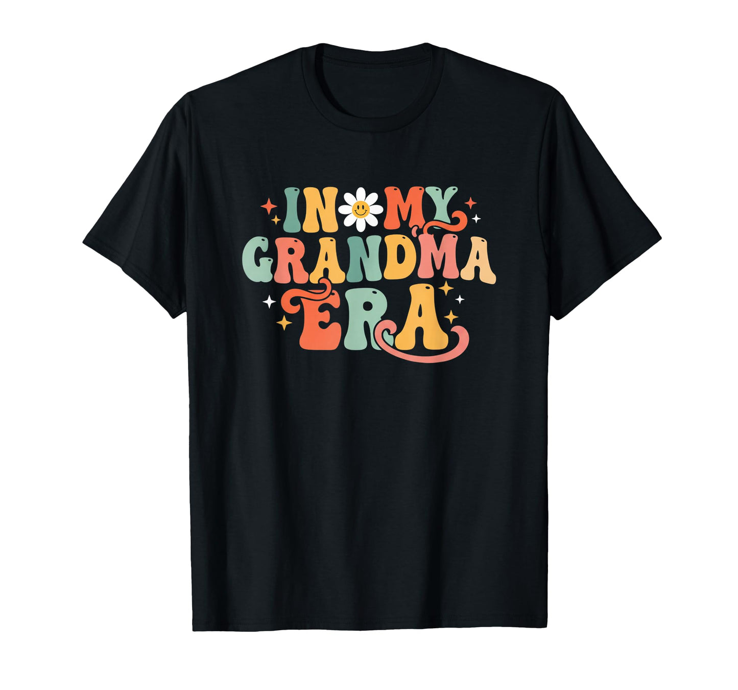 Grandparent in My Grandma Era Retro Groovy Grandma Era T-Shirt