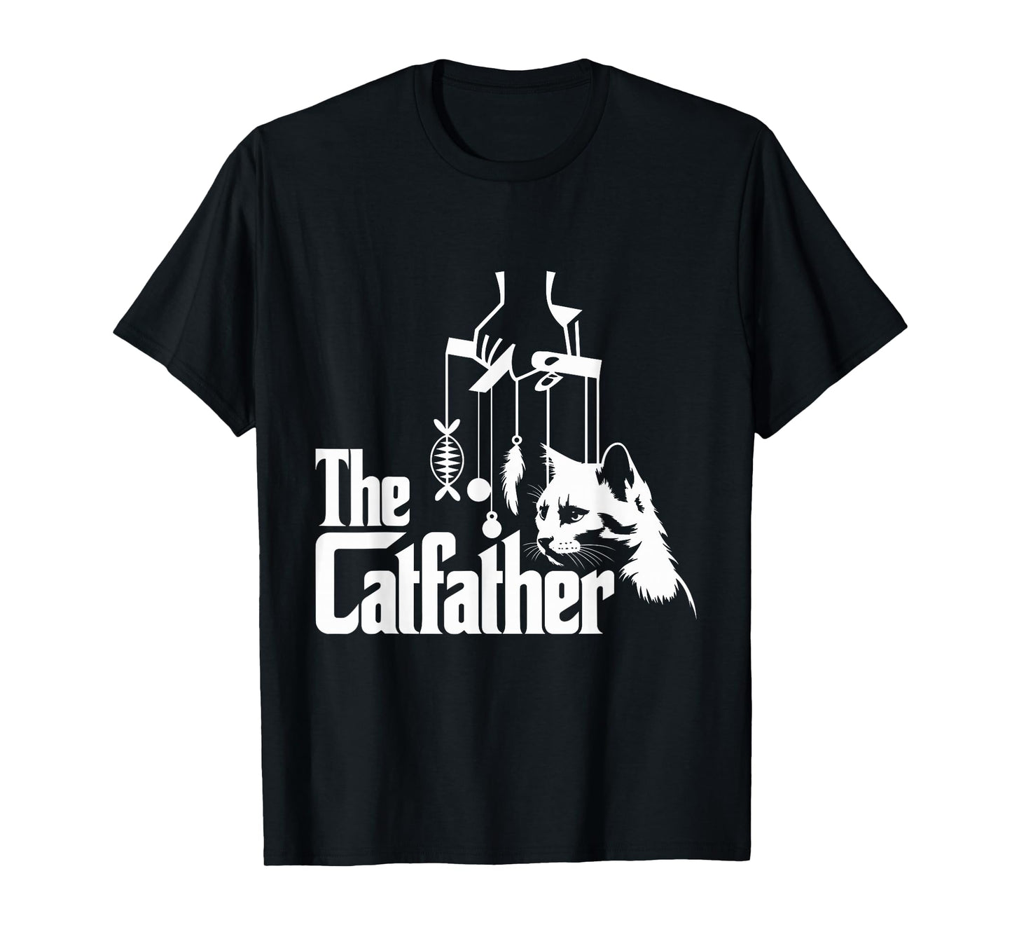 Funny Cat Dad Life The Catfather Fathers Day Mens Vintage T-Shirt
