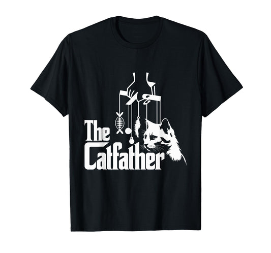 Funny Cat Dad Life The Catfather Fathers Day Mens Vintage T-Shirt