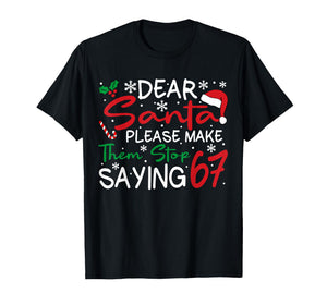 Dear Santa Please Make Them Stop Saying 6-7 Funny Christmas T-Shirt