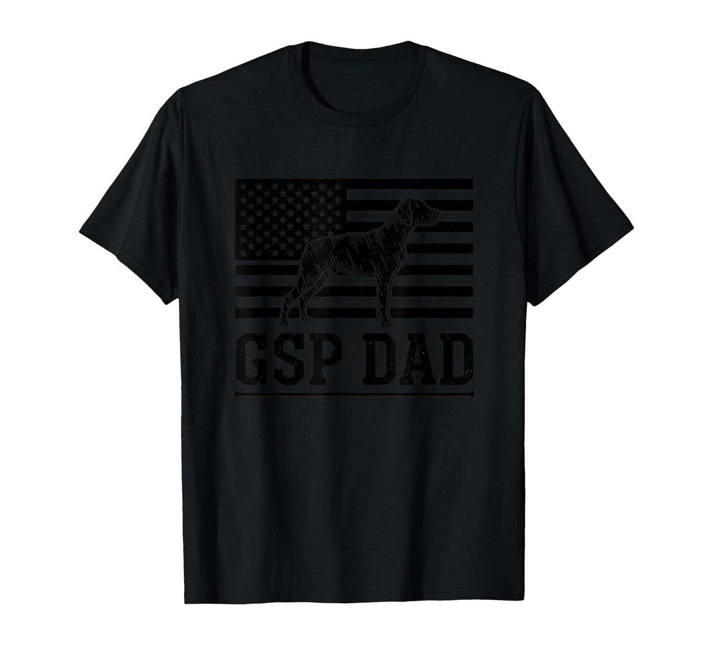 USA GSP Dad American Flag German Shorthaired Pointer Dog Dad T-Shirt