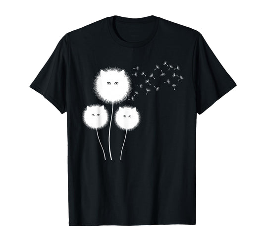 Dandelion 3 Cats Art for Men Women Kids T-Shirt