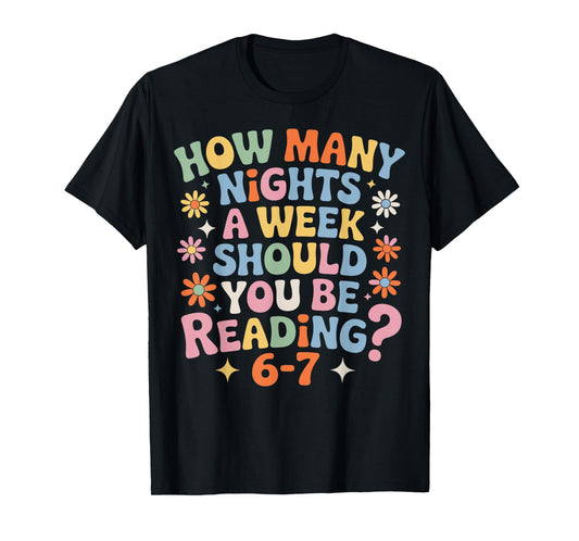 Funny Reading 6 7 Six Seven Meme English Teacher Book Lover T-Shirt