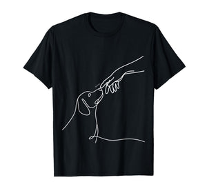 Dog Boop Adorable Puppy Minimalist Line Art Cute Pet Owner T-Shirt