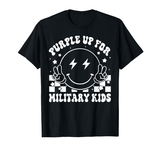 Purple Up for Military Kids Proud Military Child Month Boys T-Shirt