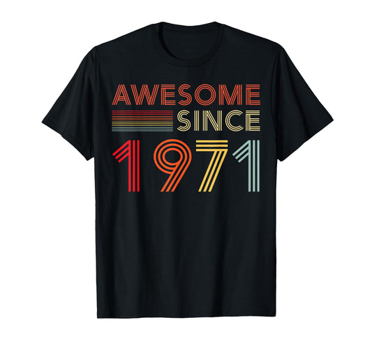 Awesome 55 Birthday Decorations Men 55yr 1971 55th Birthday T-Shirt