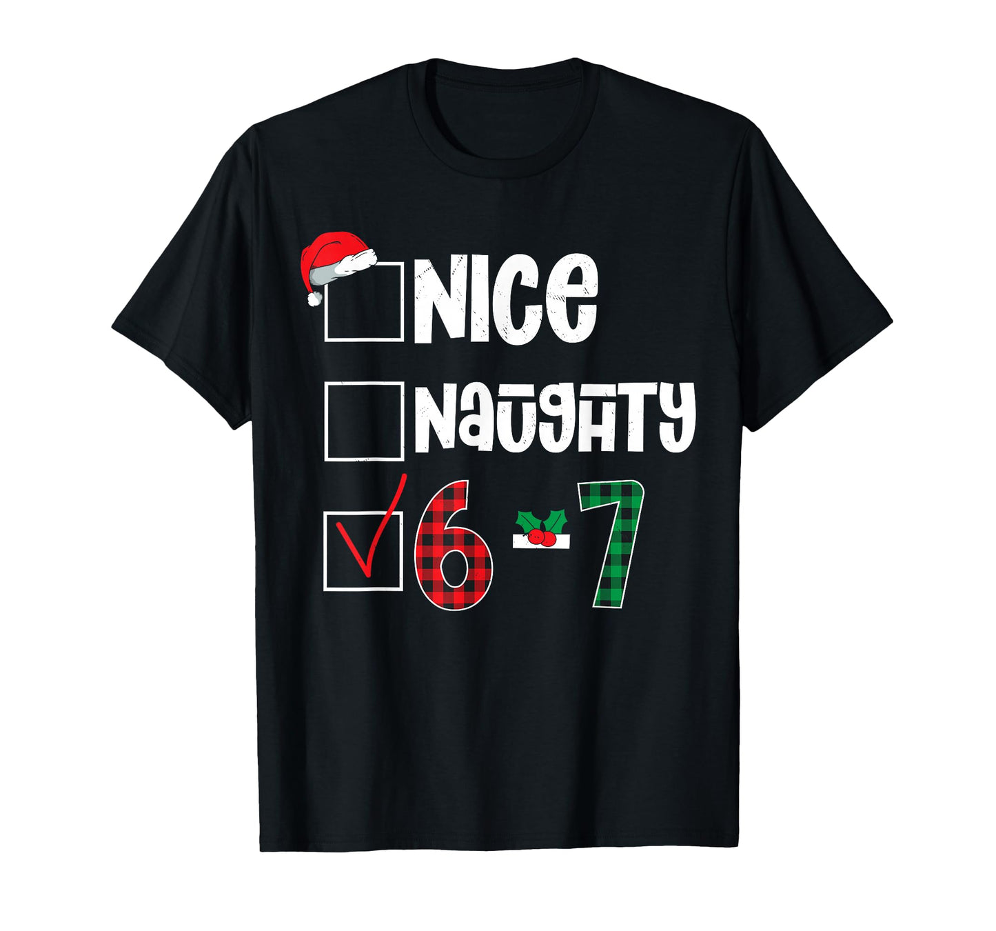 Funny 67 Christmas Meme Six Seven Xmas 6-7 Boys Kids Teens T-Shirt