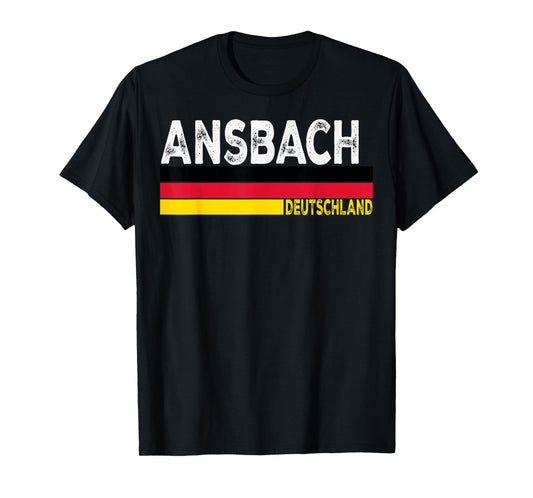 Ansbach Germany Retro Flag Vintage Travel Souvenir Design T-Shirt