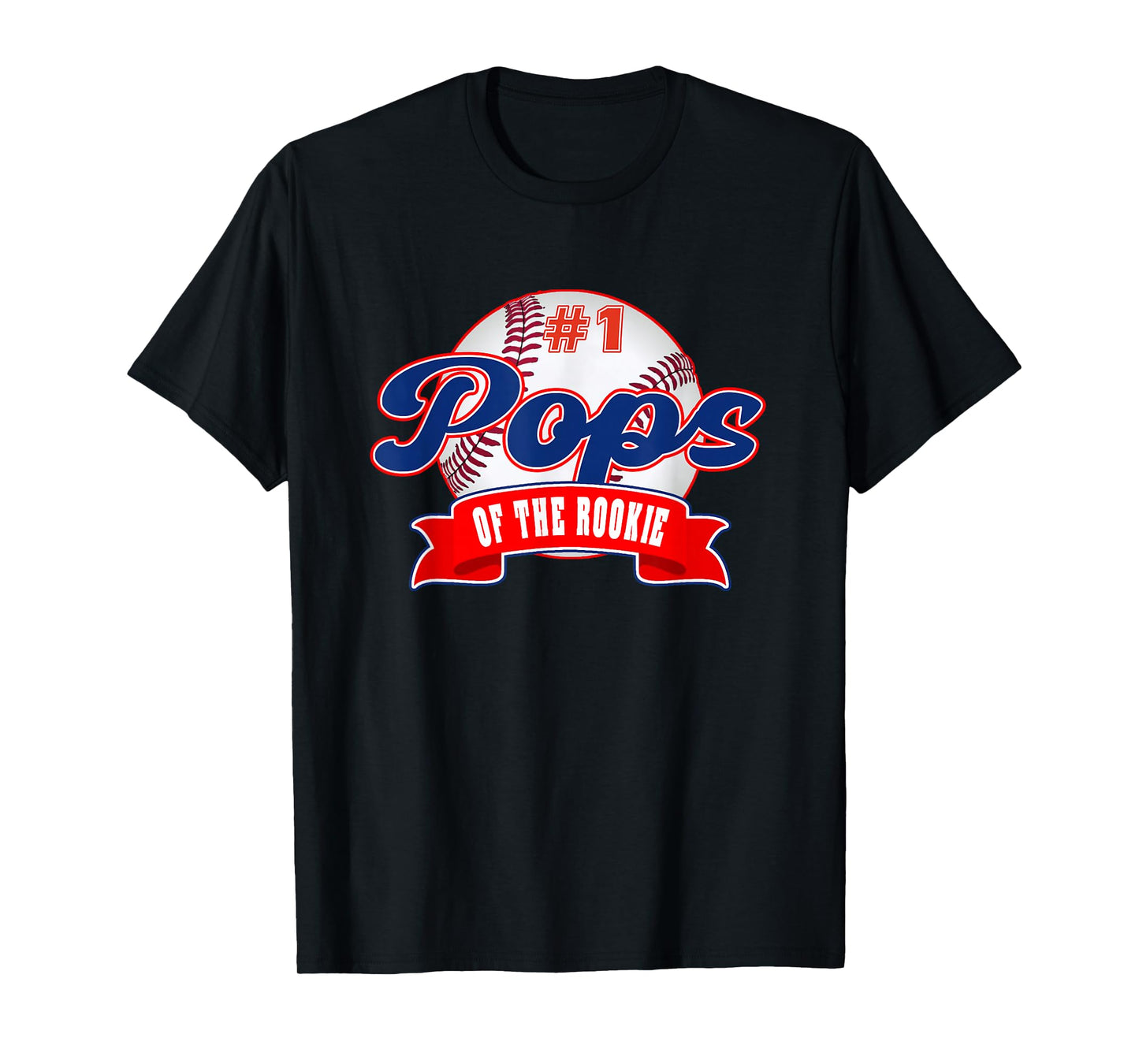 Pops Rookie of Year 1st Birthday Baseball Theme Matching T-Shirt