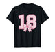 18th Birthday Shirt Girls Coquette Bow 18 Year Old Birthday T-Shirt