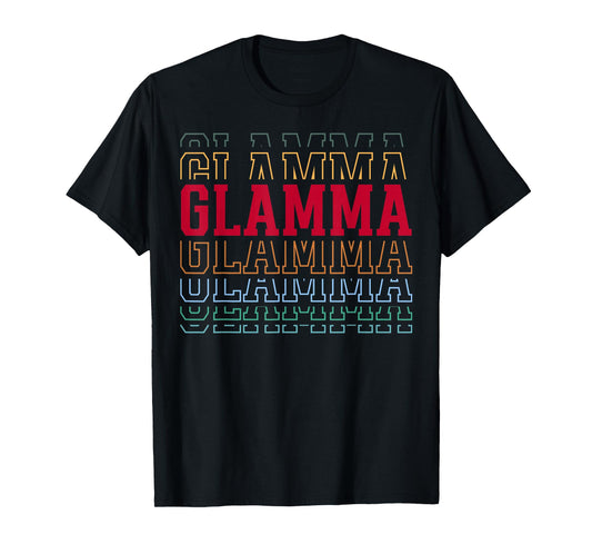 Glamma Funny Athletic Lettering Mother's Day Grandma T-Shirt