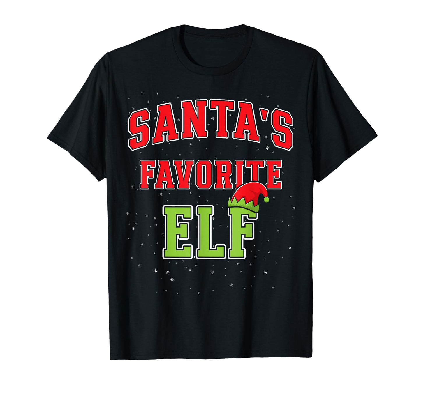 Santa's Favorite Elf Christmas Family Matching Group Xmas T-Shirt