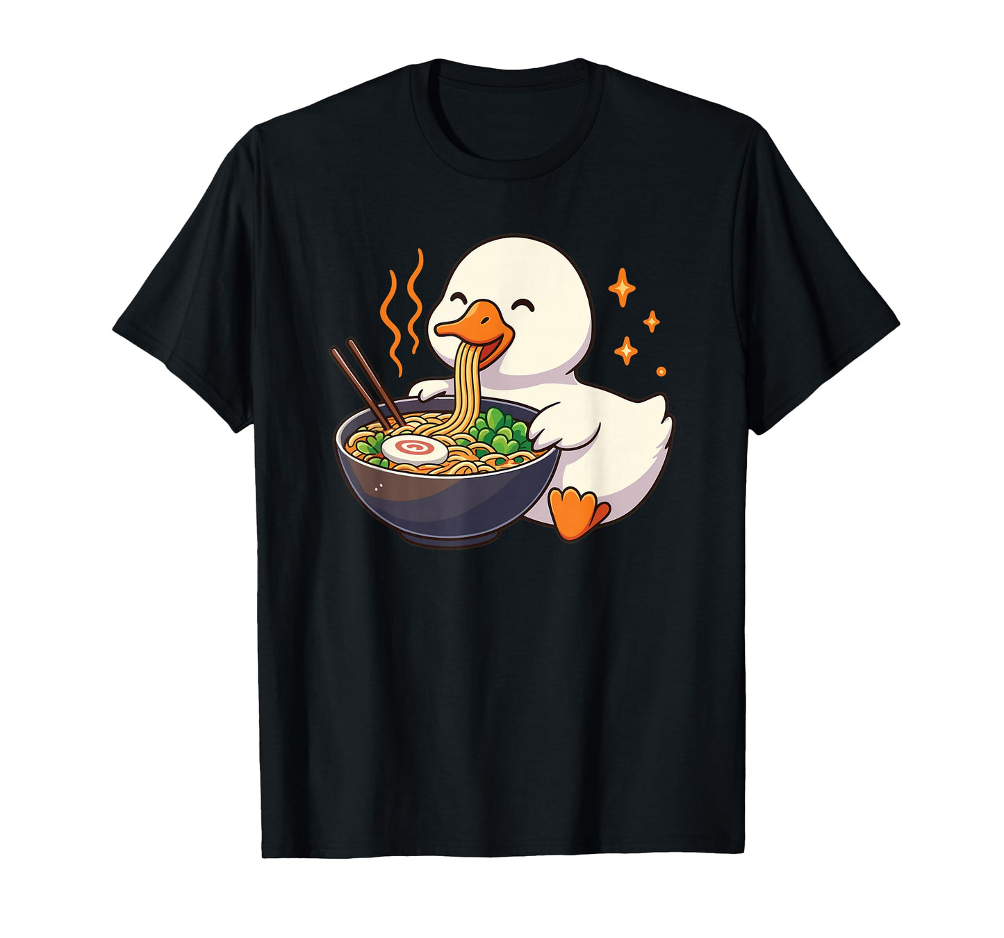 Goose with Noodles Ramen Kawaii Goose T-Shirt