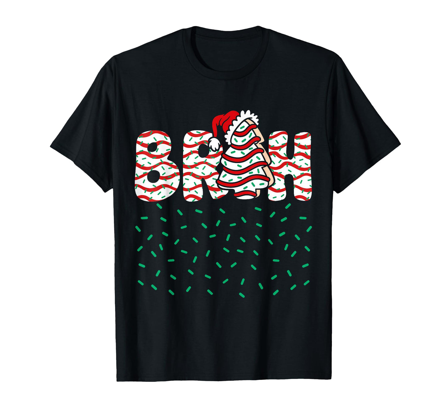 Bruh Christmas Tree Cake Teen Boys Funny Xmas Pajamas T-Shirt