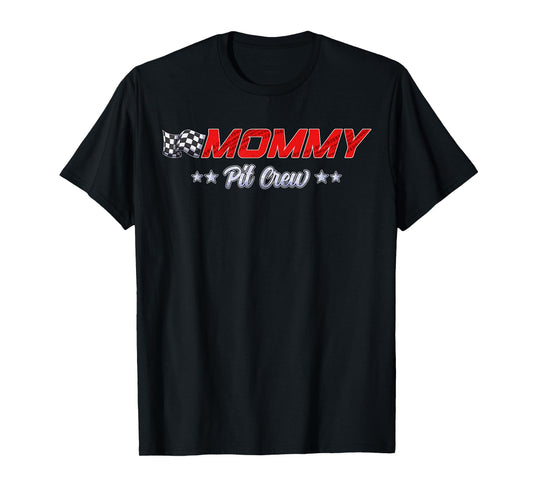 Pit Crew Mommy Racing Car Family Matching Birthday Party T-Shirt