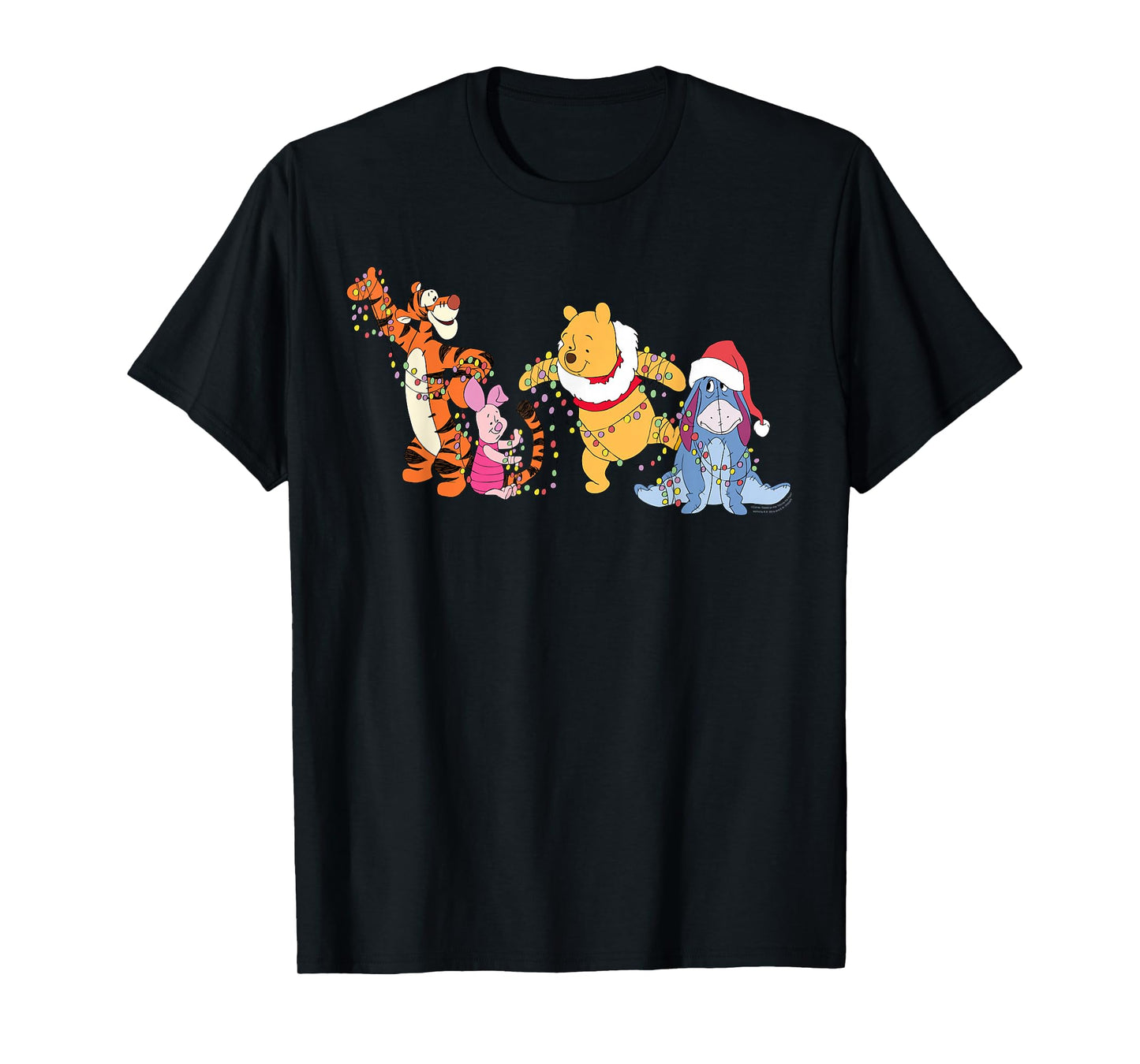 Disney Winnie The Pooh & Friends Christmas Lights Holiday T-Shirt