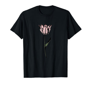 Tulip Flower Nature Garden Simple Minimalist Graphic T-Shirt