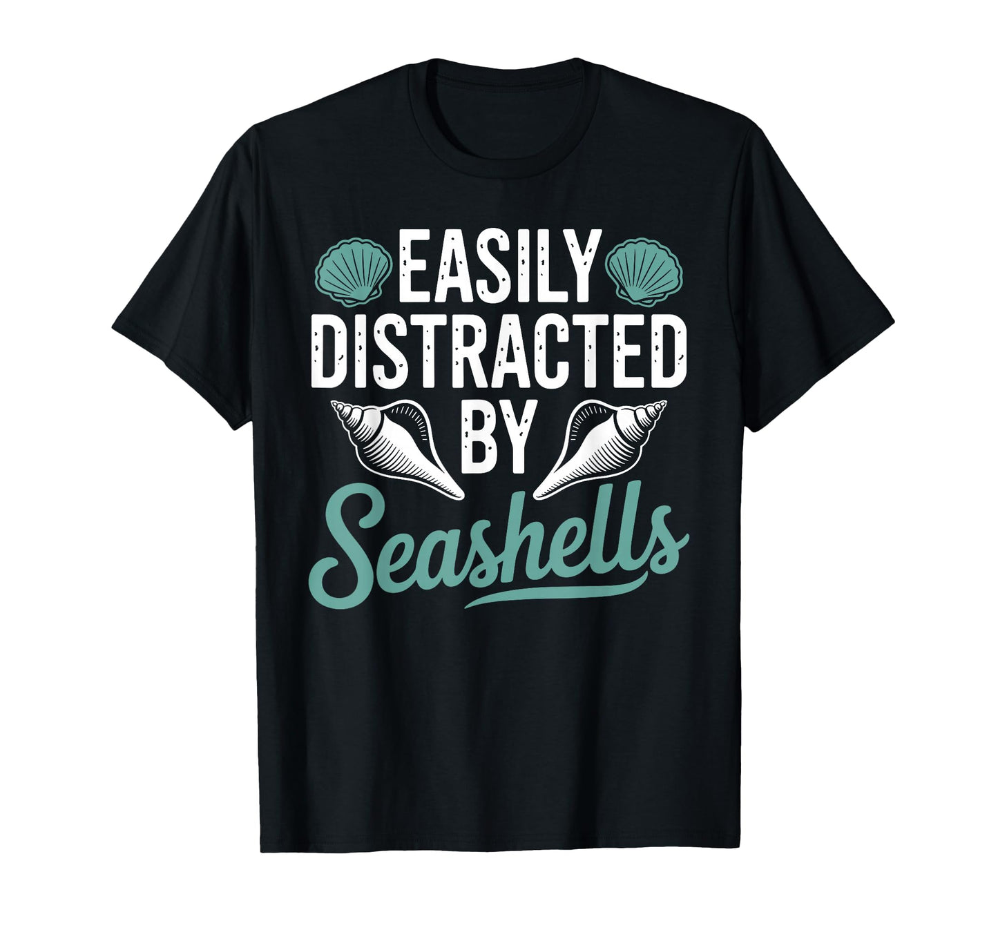Funny Seashell Art for Men Women Sea Shell Ocean Shelling T-Shirt
