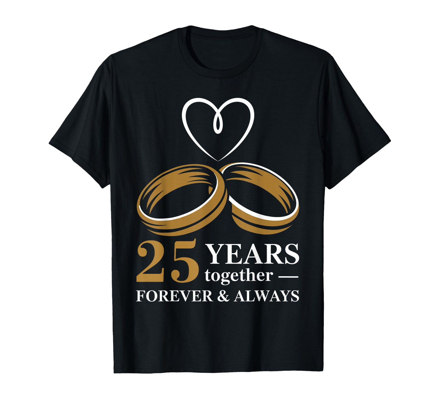 25th Wedding Anniversary Shirt for Couple - 25 Years Wedding T-Shirt