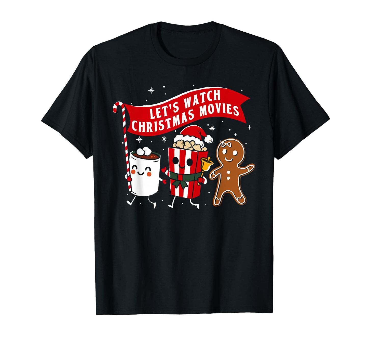 Watch Movies Men Women Kids Funny Christmas T-Shirt