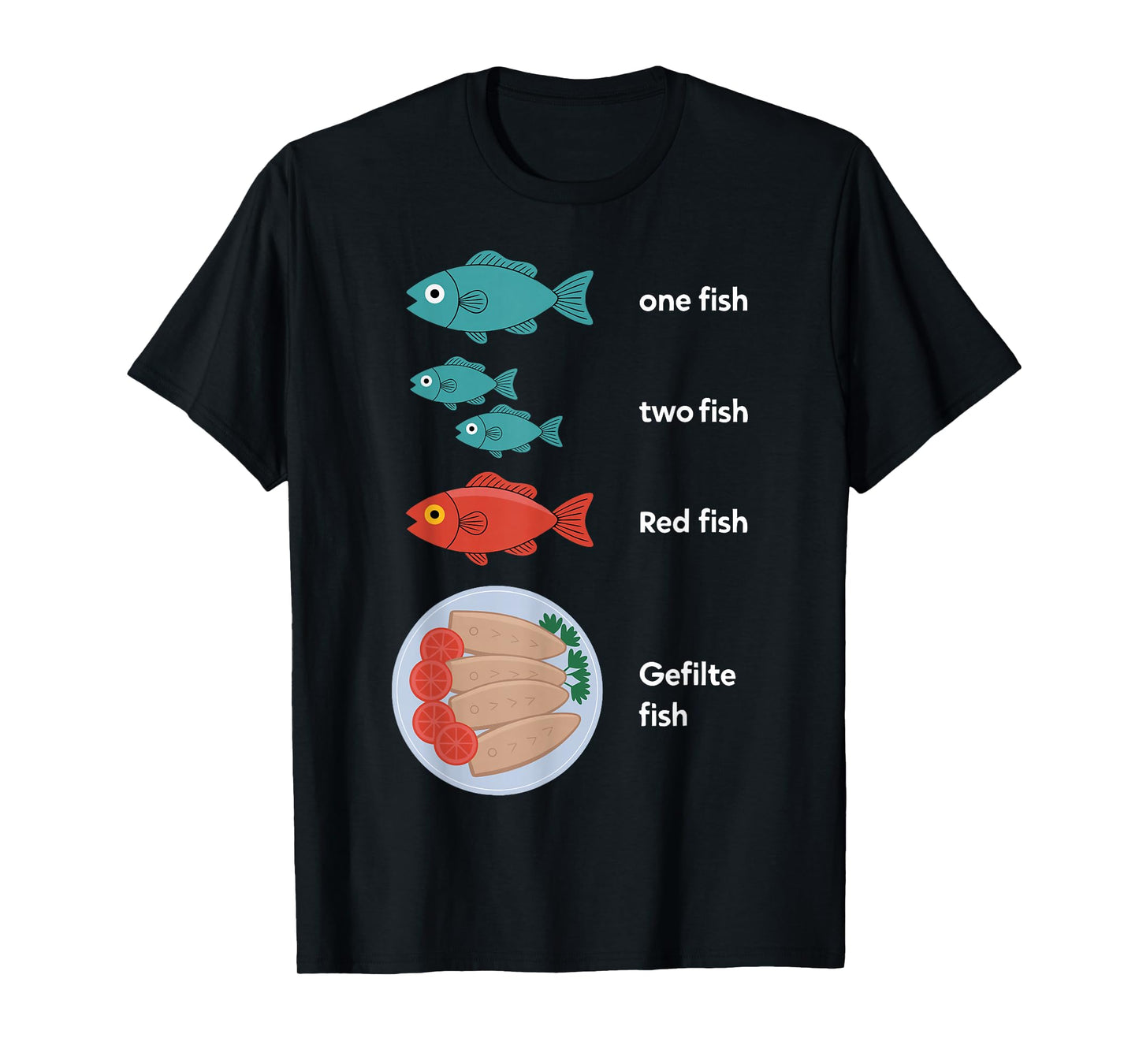 Gefilte Fish One Fish Red Fish Hannuka Jewish Festival Light T-Shirt