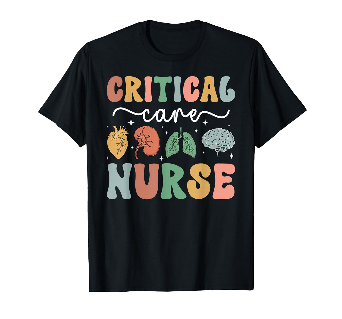 Critical Care Nurse Groovy Critical Care Unit T-Shirt