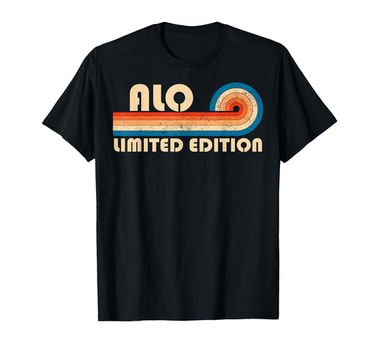 ALO Surname Retro Vintage 80s 90s Birthday Reunion T-Shirt