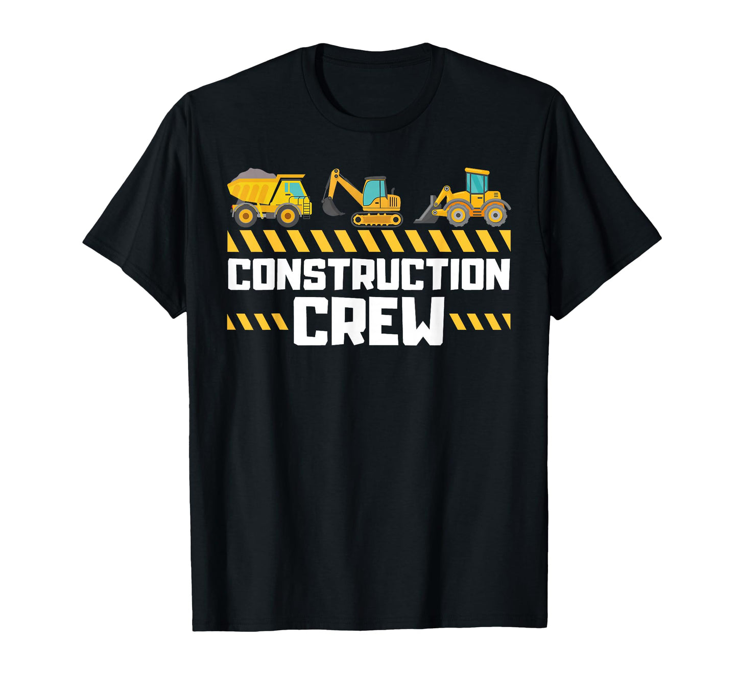 Construction Crew Worker Excavator Boys Girls Kids T-Shirt