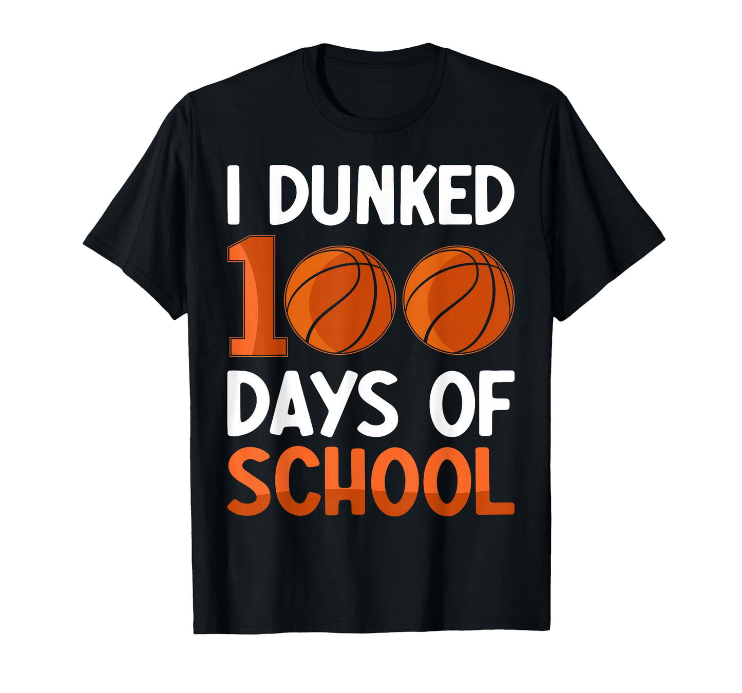 School Basketball Teacher Basketball 100 Day of School Kids T-Shirt