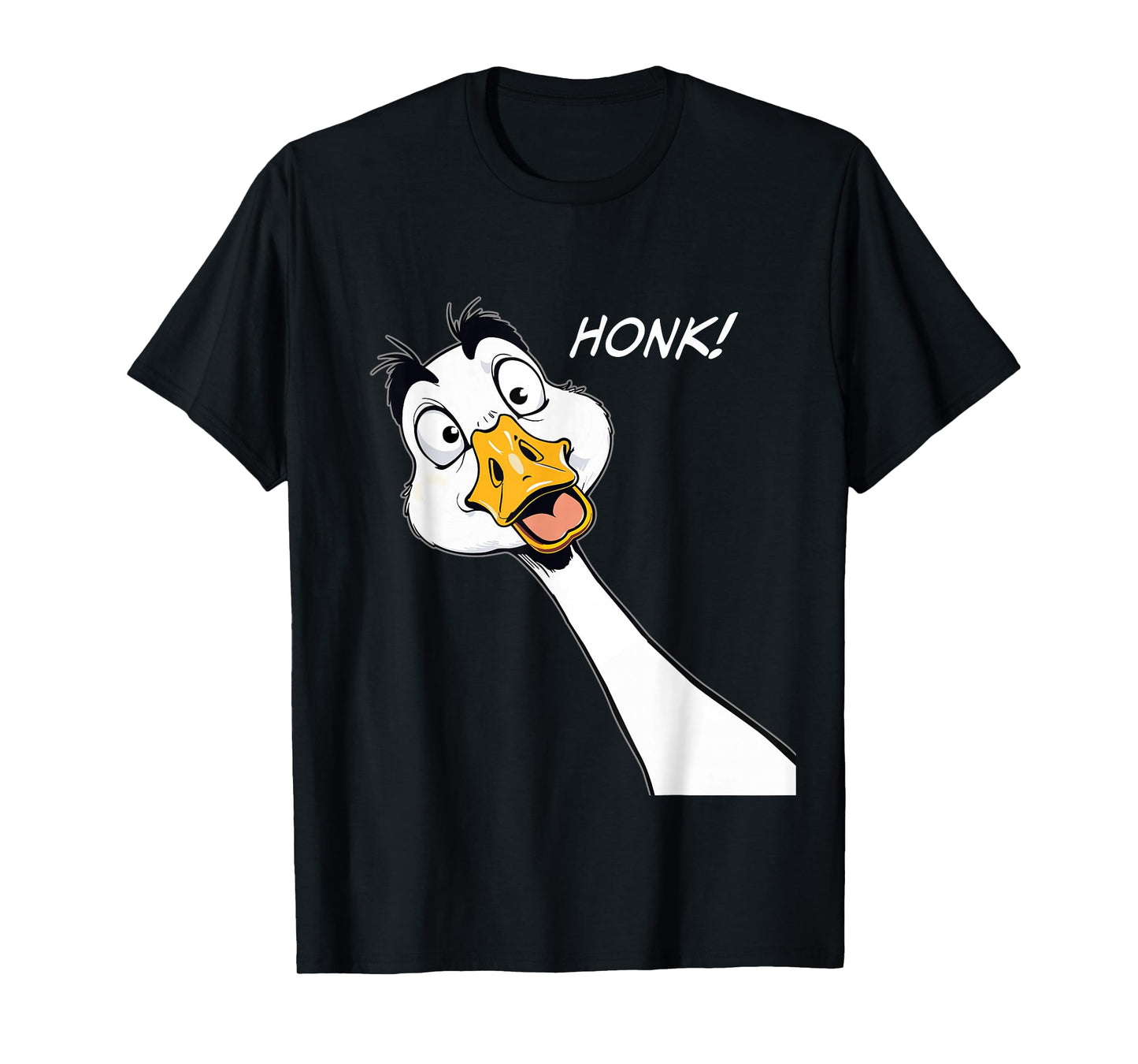 Funny Crazy Goose Honk Cartoon Animal Humor T-Shirt