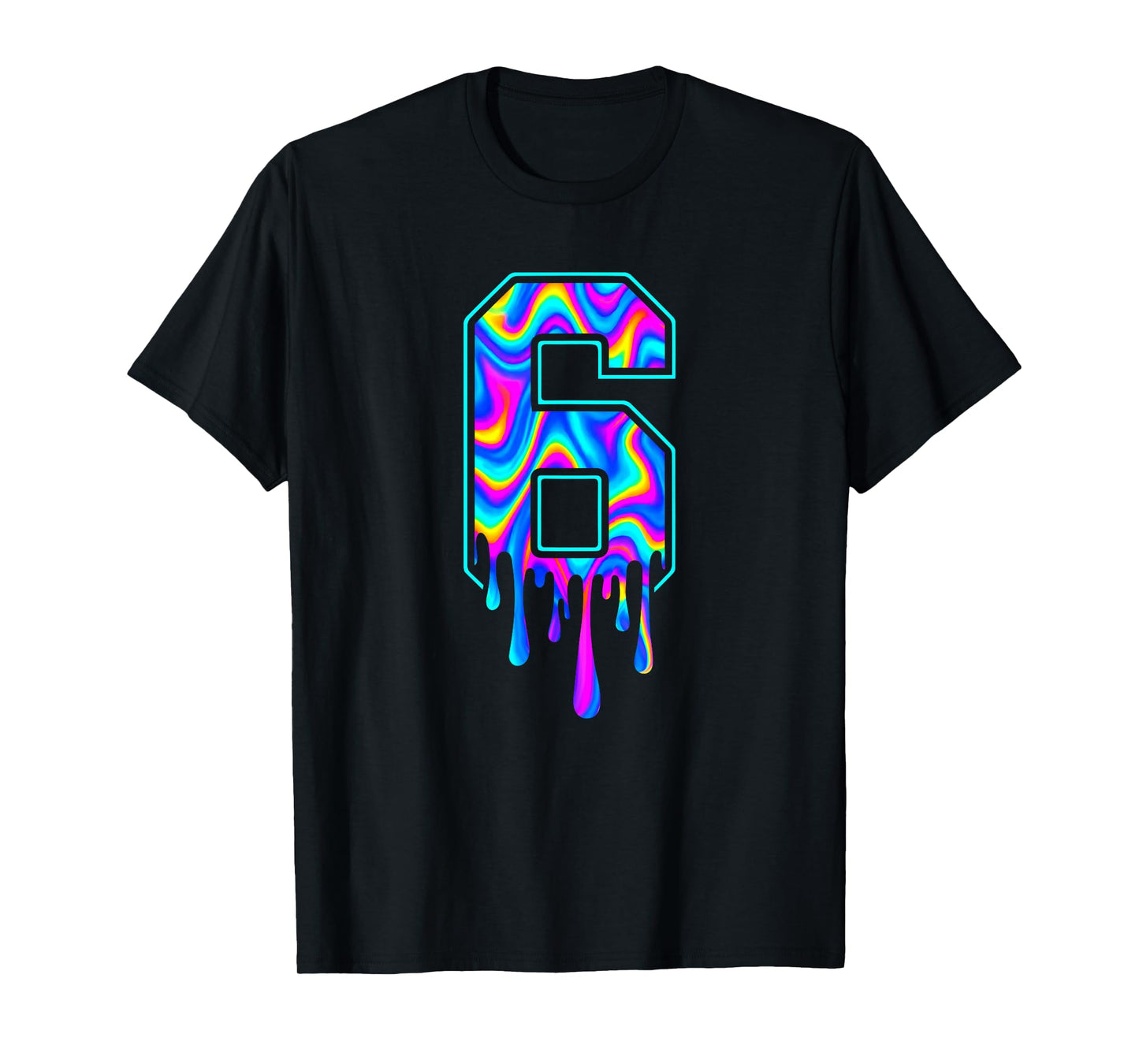 Swirl Rainbow Six Seven Meme 6 7 Halloween Matching 6 T-Shirt