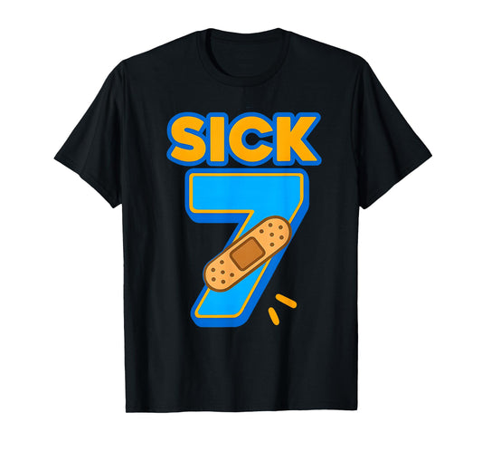 Sick Seven Meme Six Seven Sick 7 Funny Birthday Bandage T-Shirt