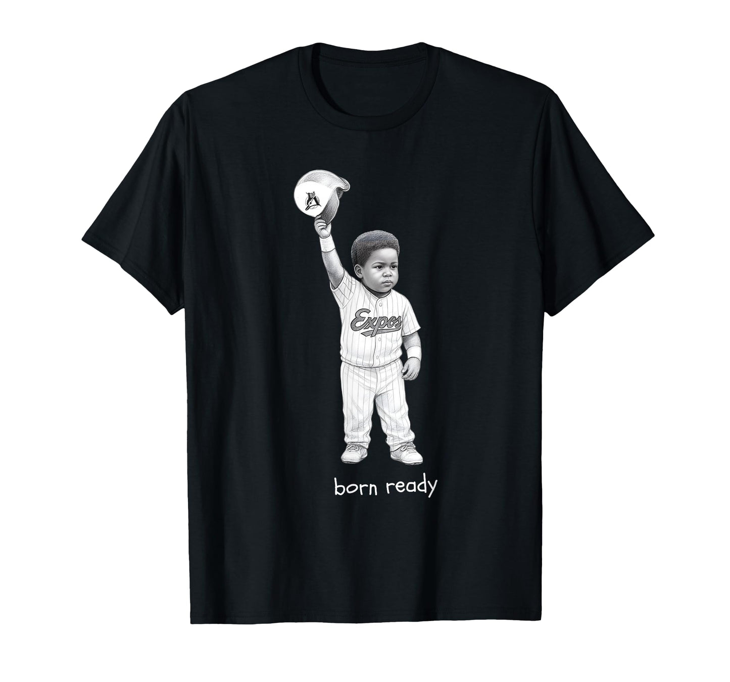 Born Ready Little Slugger Retro Baseball T-Shirt