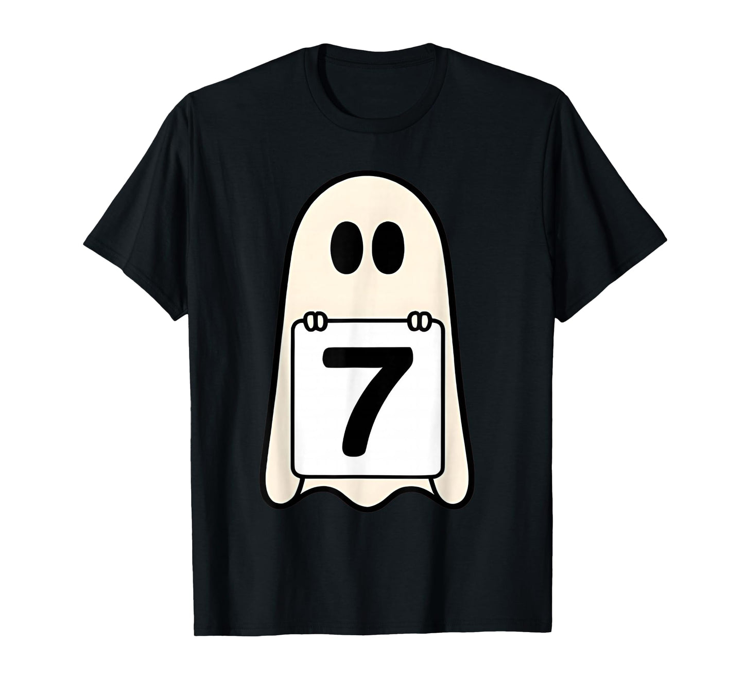 Spooky Number 7 Matching Halloween Costume Group Meme Ghost T-Shirt