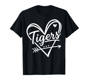 Retro Tigers Heart Cute Name Graphic Gift for Men Women Kids T-Shirt