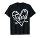 Retro Tigers Heart Cute Name Graphic Gift for Men Women Kids T-Shirt