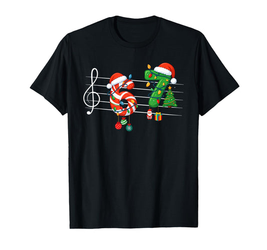 Funny 6 7 Music Teacher 67 Meme Six Seven Christmas Holiday T-Shirt
