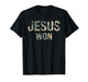 Vintage Camo Jesus Won Camouflage Natural T-Shirt