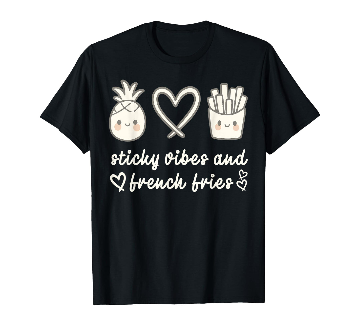 IVF Mom Pregnancy Transfer Day Sticky Vibes & French Fries T-Shirt