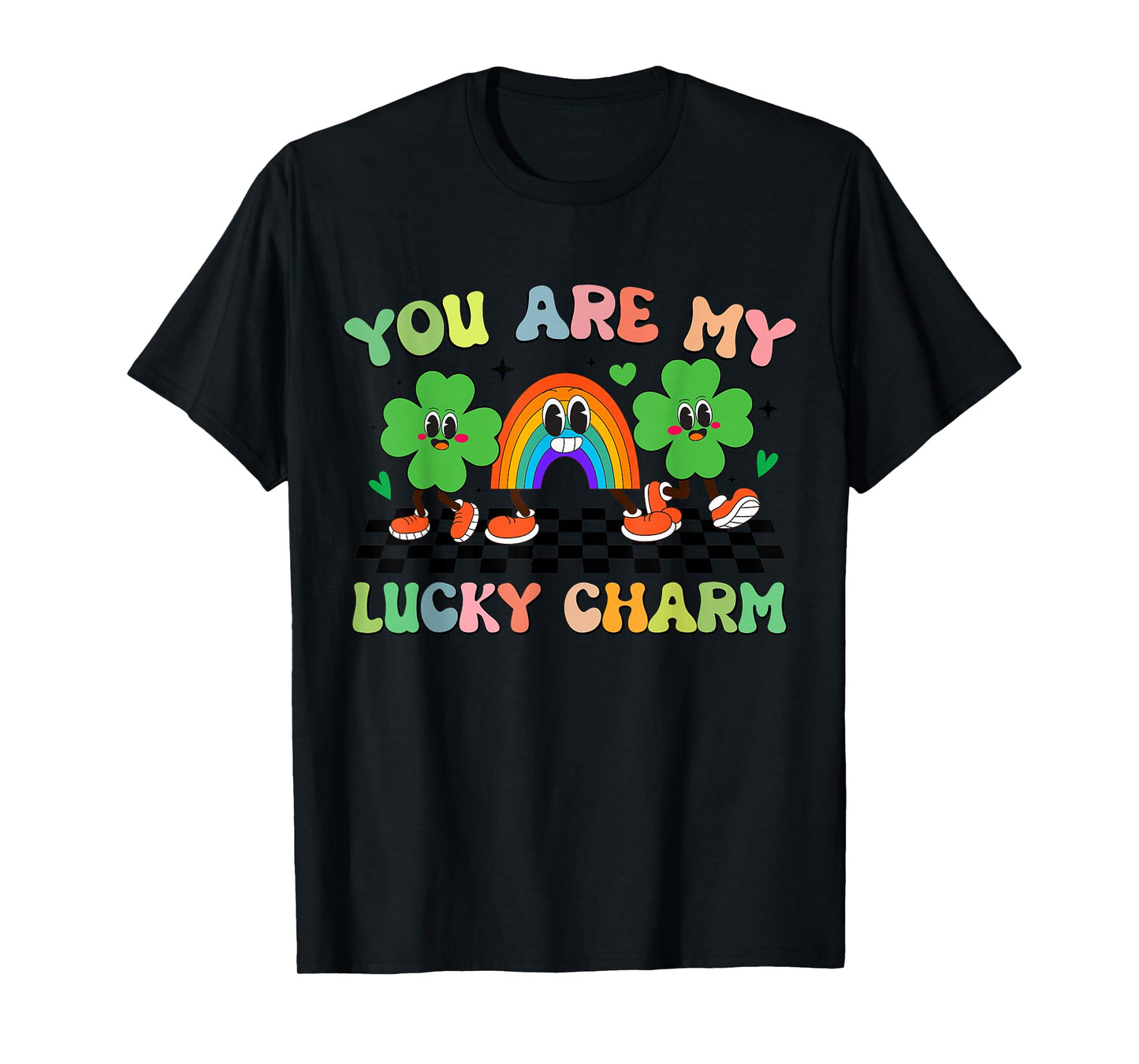 Retro Groovy You are My Lucky Charm St Patrick's Day Kids T-Shirt