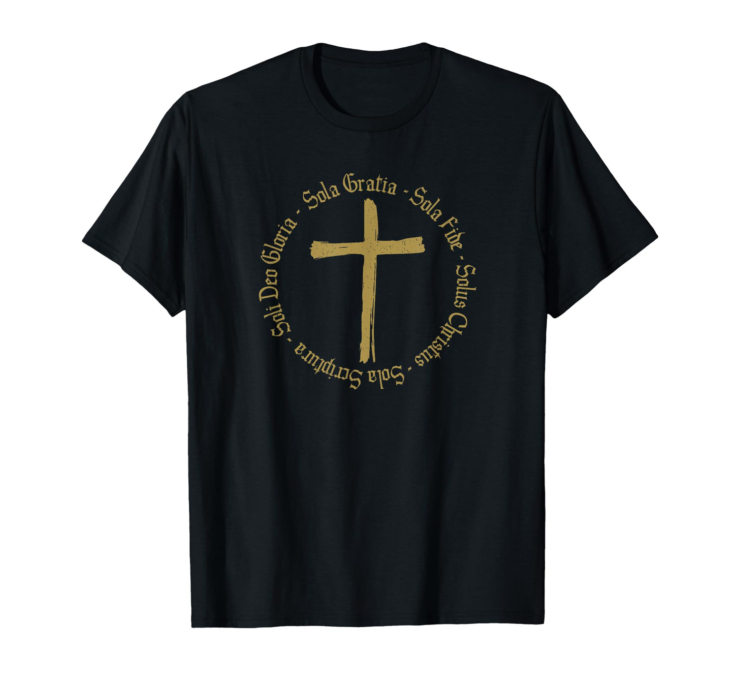 5 Solas Cross Theology Christian Reformed Graphic T-Shirt