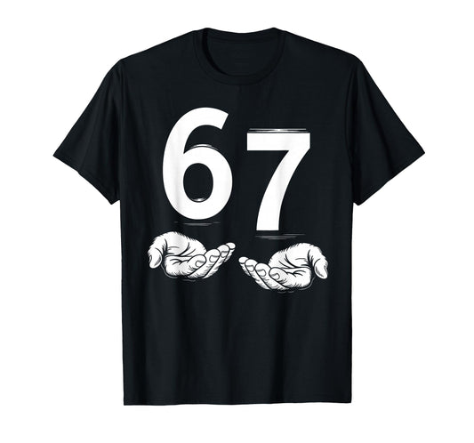 Vintage Six Seven 6 7 Meme Gen Alpha Slang 6 7 Hands T-Shirt