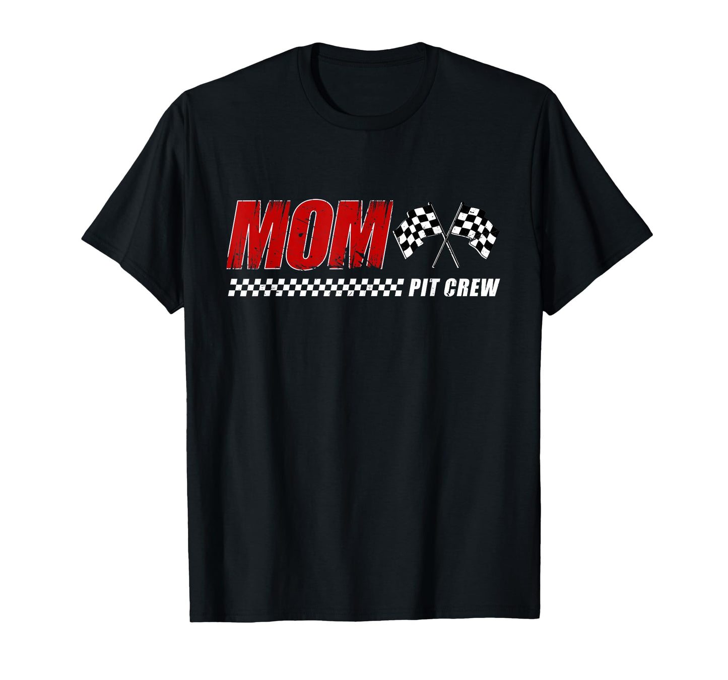 Mom Pit Crew Race Car Birthday Family Matching Birthday T-Shirt