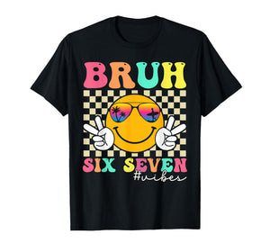 67 Meme Gen Alpha Slang 6 7 Six Seven Bruh Funny Boys Kids T-Shirt