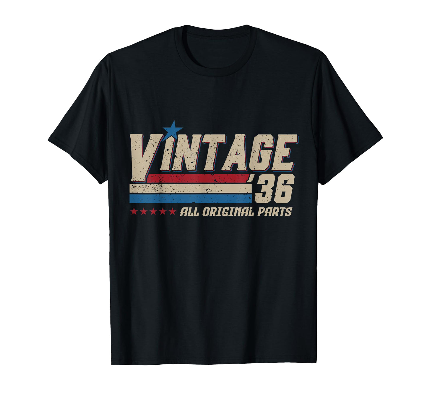 Vintage 1936 All Original Parts Birthday Men T-Shirt