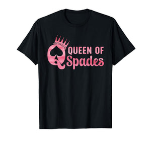 Queen of Spades Design for Women Girl Card Game Spades Lover T-Shirt