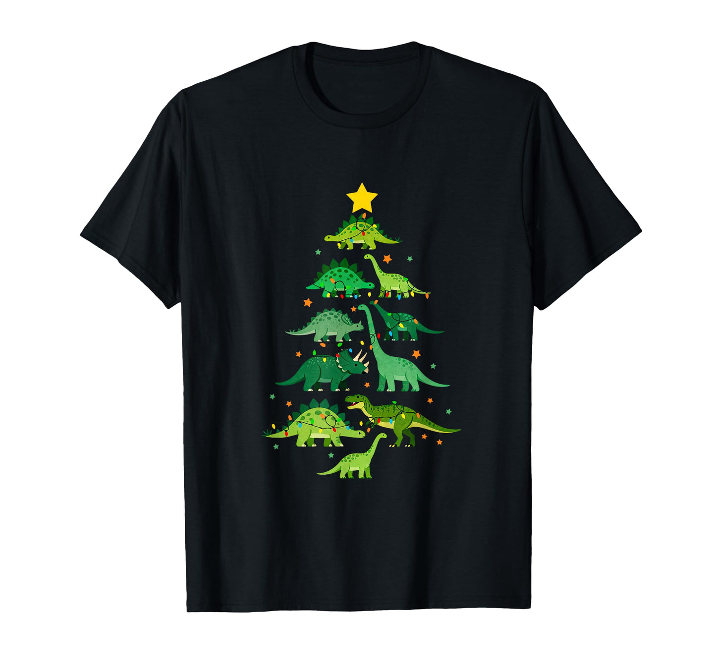 Dinosaur Christmas Tree Dino Lover Xmas Holiday Boys Kids T-Shirt
